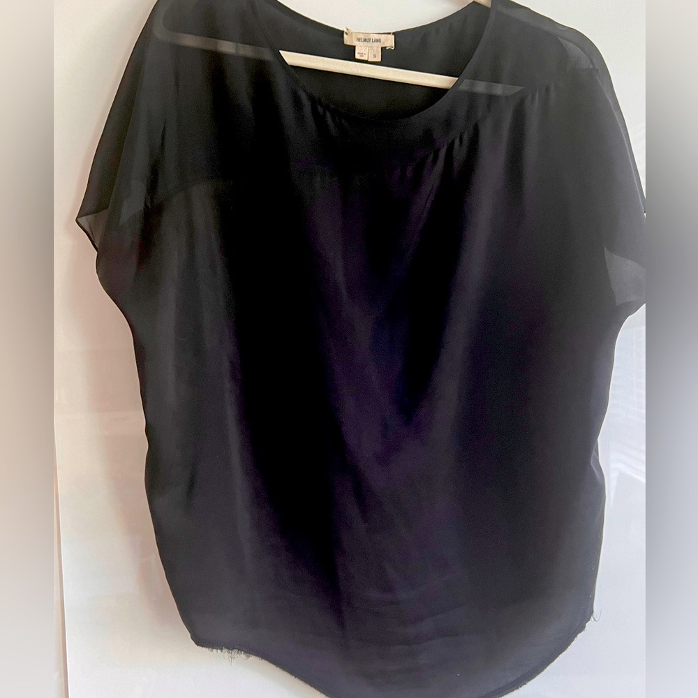 Helmut Lang Black Silk Blouse size S